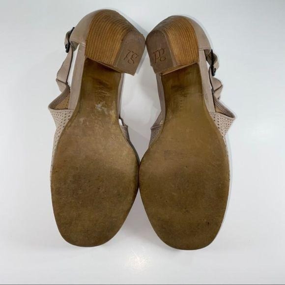 Paul Green 5154 6.5 Leather Mesh Taupe Heeled Boot - Picture 3 of 12